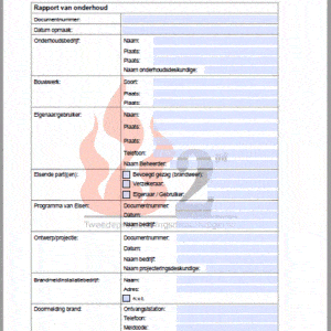 Rapport van onderhoud BMI